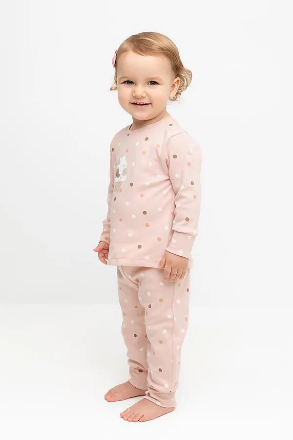 Пижама CROCKID, дымчатая роза,цв.шарики - фото 2