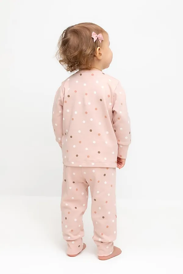 Пижама CROCKID, дымчатая роза,цв.шарики - фото 2