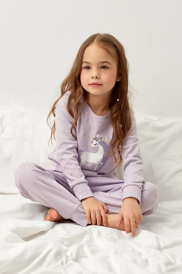 Пижама CROCKID, лепесток орхидеи,звездочки - фото 2