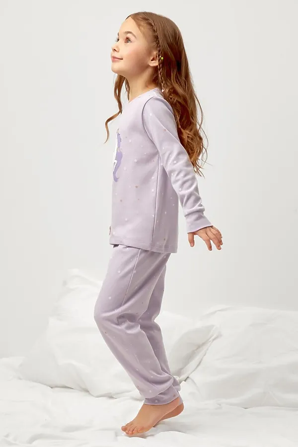 Пижама CROCKID, лепесток орхидеи,звездочки - фото 2