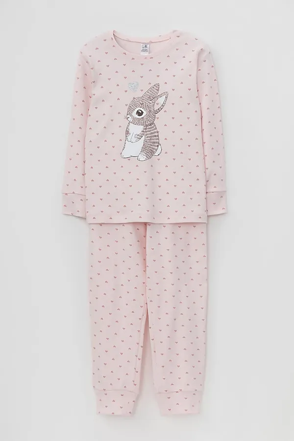 Пижама CROCKID, сердечки на нежно-розовом - фото 2