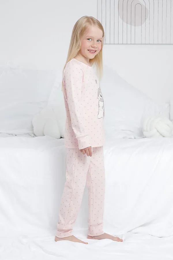 Пижама CROCKID, сердечки на нежно-розовом - фото 2