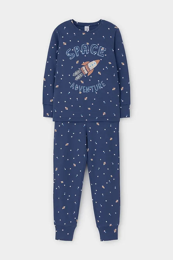 Пижама CROCKID, ультрамарин,космические просторы - фото 2
