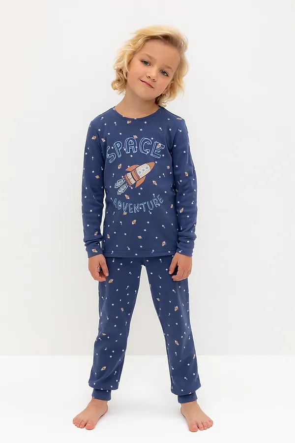 Пижама CROCKID, ультрамарин,космические просторы - фото 2