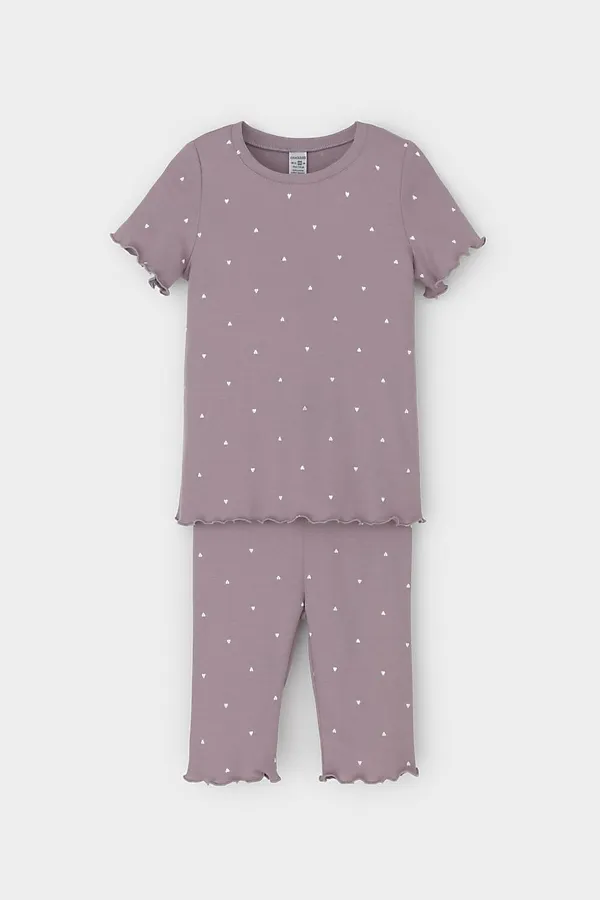 Пижама CROCKID, морской туман,мини сердечки - фото 2