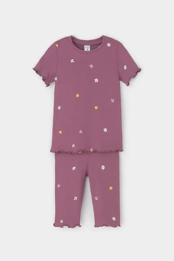 Пижама CROCKID, темная орхидея,полянка пижама - фото 2