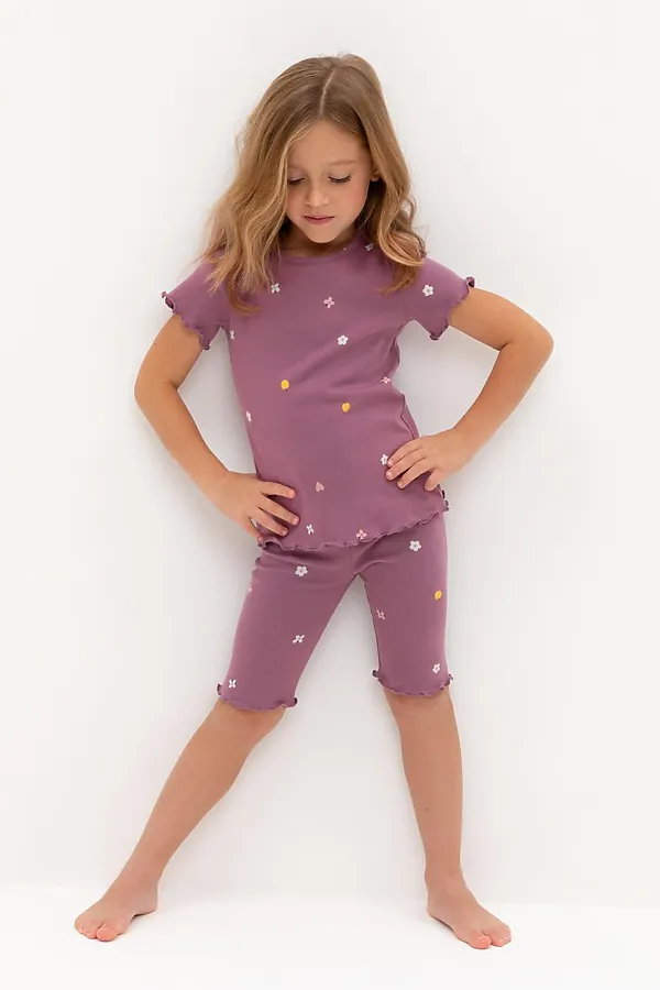 Пижама CROCKID, темная орхидея,полянка пижама - фото 2