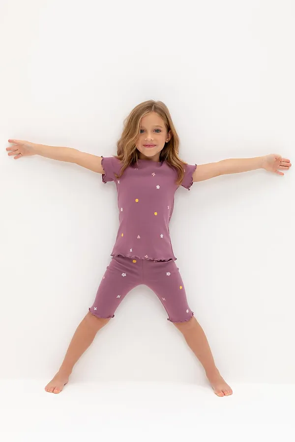 Пижама CROCKID, темная орхидея,полянка пижама - фото 2