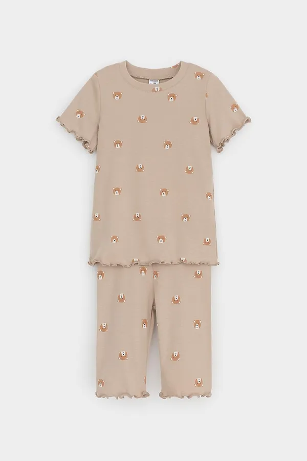 Пижама CROCKID, темно-бежевый,медвежонок - фото 2