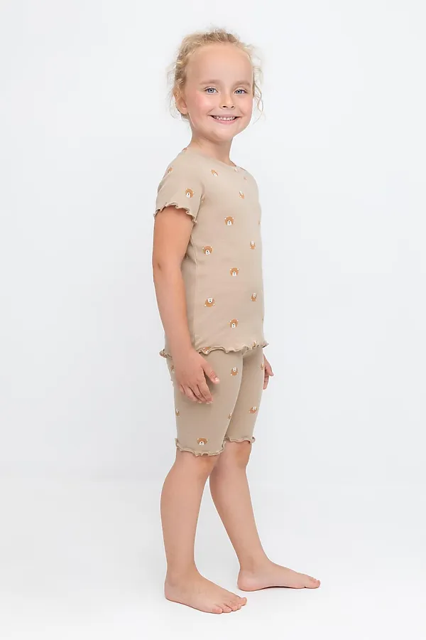 Пижама CROCKID, темно-бежевый,медвежонок - фото 2