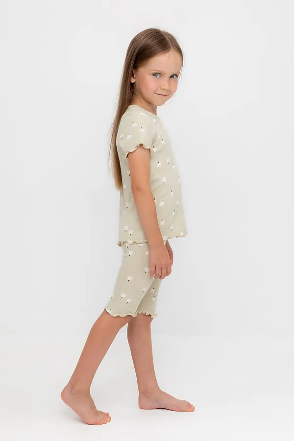 Пижама CROCKID, фисташковый мусс,колокольчики - фото 2