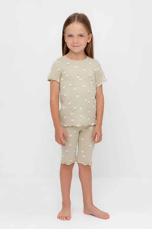 Пижама CROCKID, фисташковый мусс,колокольчики - фото 2