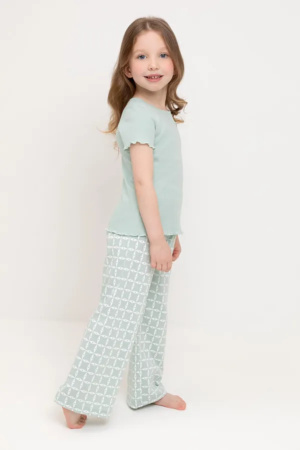 Пижама CROCKID, голубая дымка,морская клетка - фото 2