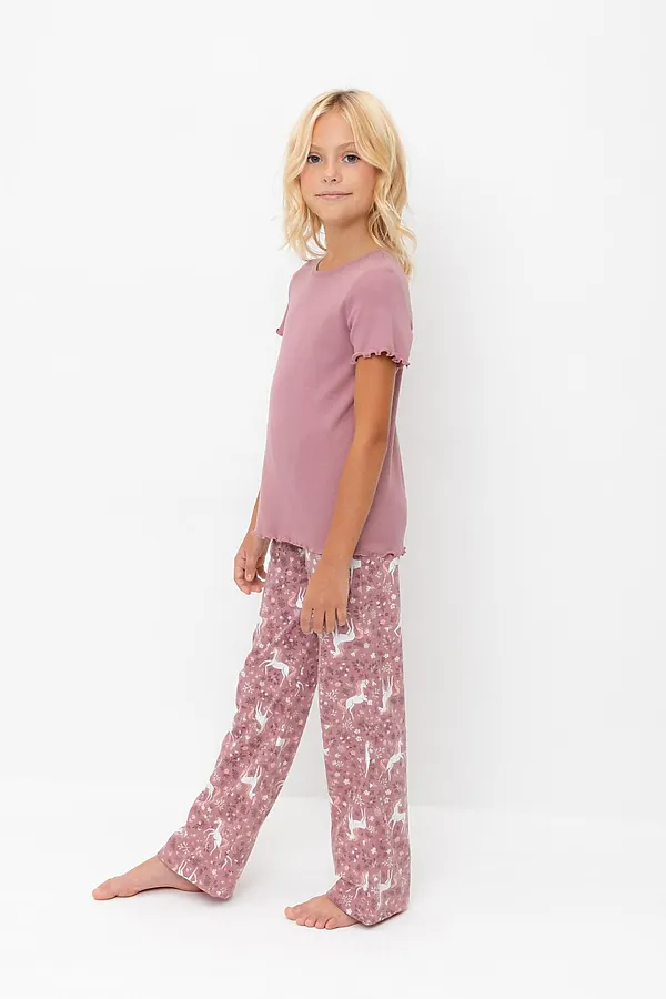 Пижама CROCKID, морозная вишня,единороги - фото 2
