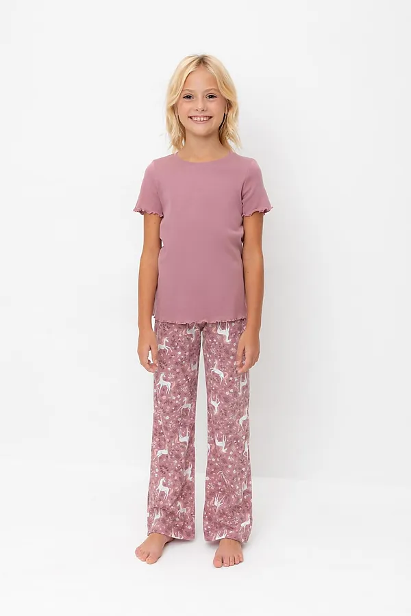 Пижама CROCKID, морозная вишня,единороги - фото 2
