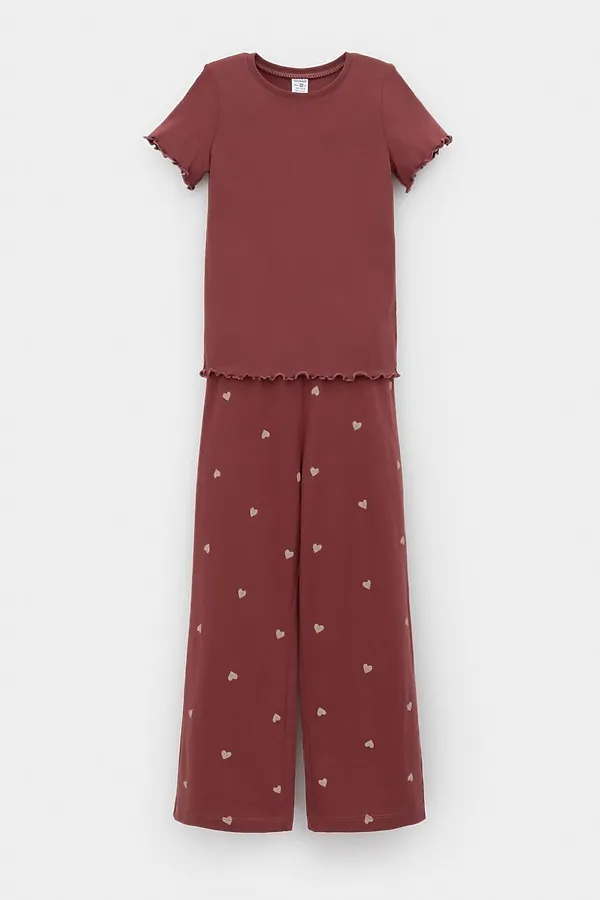 Пижама CROCKID, шоколадный десерт,сердечки - фото 2