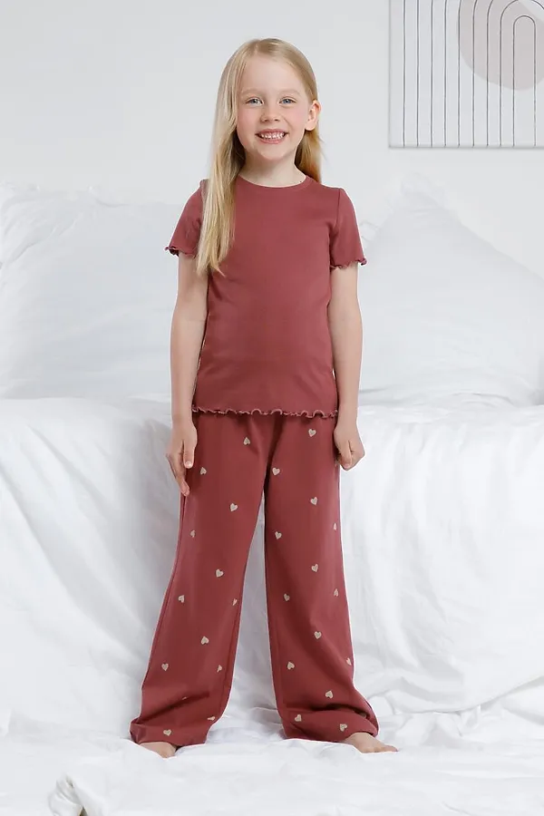 Пижама CROCKID, шоколадный десерт,сердечки - фото 2