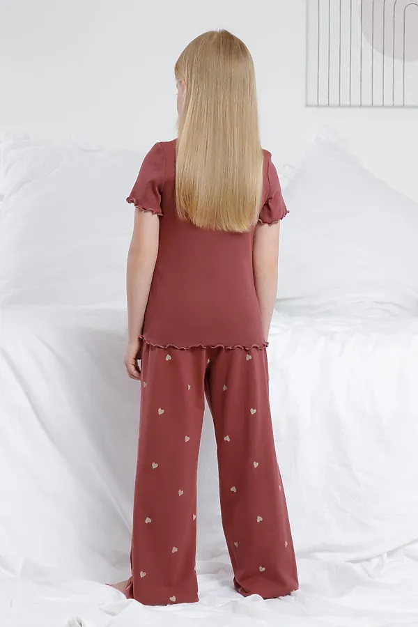 Пижама CROCKID, шоколадный десерт,сердечки - фото 2