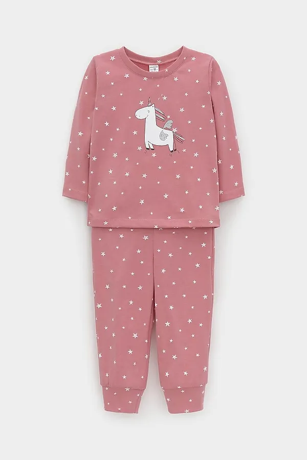 Пижама CROCKID, королевский розовый,звездная ночь - фото 2