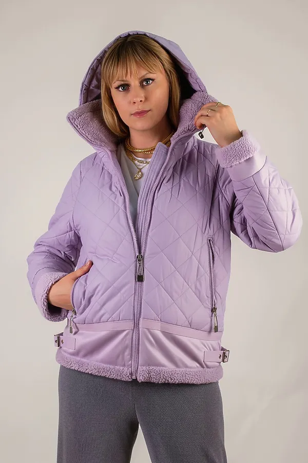 Куртка Классика верблюжья шерсть, арт. 309 НАТАЛИ, сиреневый - фото 2