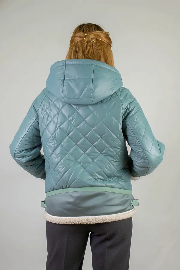 Куртка Классика верблюжья шерсть, арт. 309 НАТАЛИ, бирюзовый - фото 2