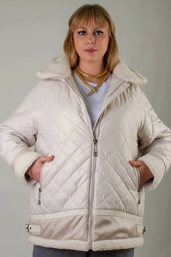 Куртка Классика верблюжья шерсть, арт. 309 НАТАЛИ, светло-бежевый - фото 2