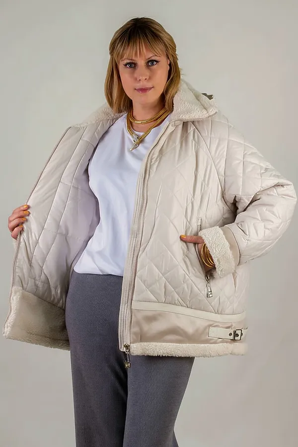 Куртка Классика верблюжья шерсть, арт. 309 НАТАЛИ, светло-бежевый - фото 2