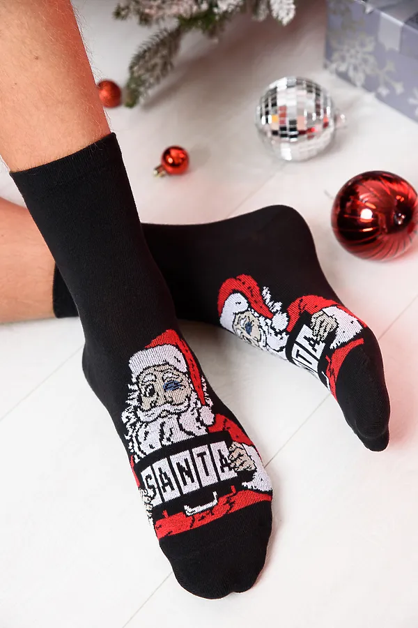 Носки стандарт Санта НАТАЛИ, черный - фото 2