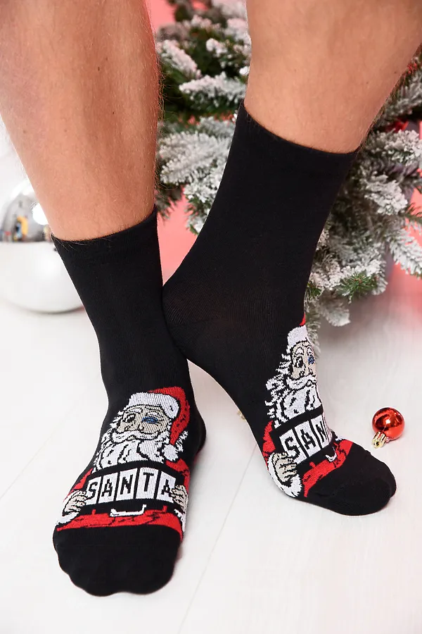 Носки стандарт Санта НАТАЛИ, черный - фото 2