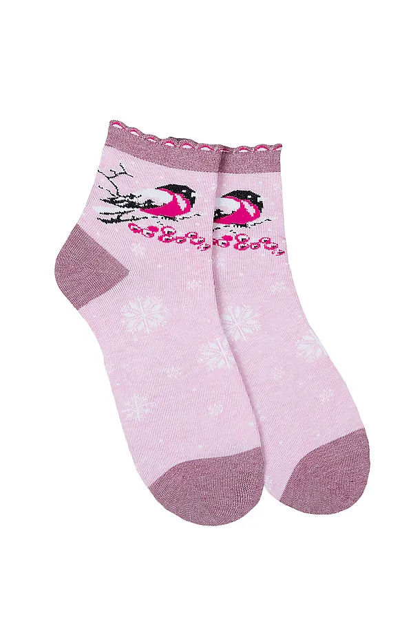 Носки стандарт Снегири (набор 3 пары) НАТАЛИ, голубой, бордо, джинс - фото 2