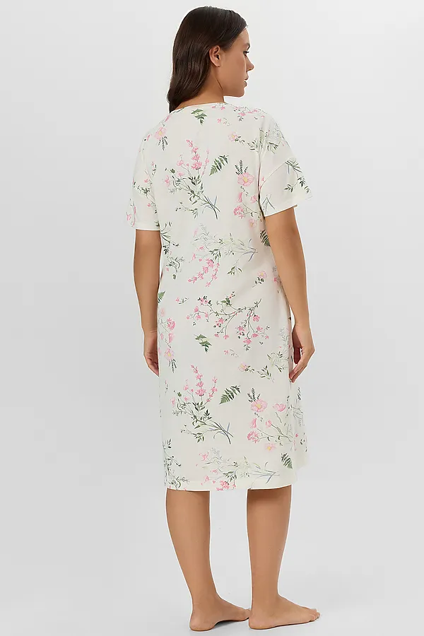 Сорочка ночная MARK FORMELLE, полевые цветы на молочном - фото 2