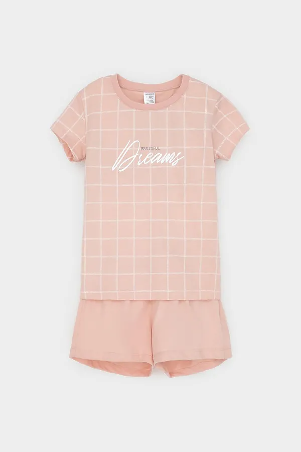 Пижама CROCKID, дымчатая роза,двойная клетка - фото 2
