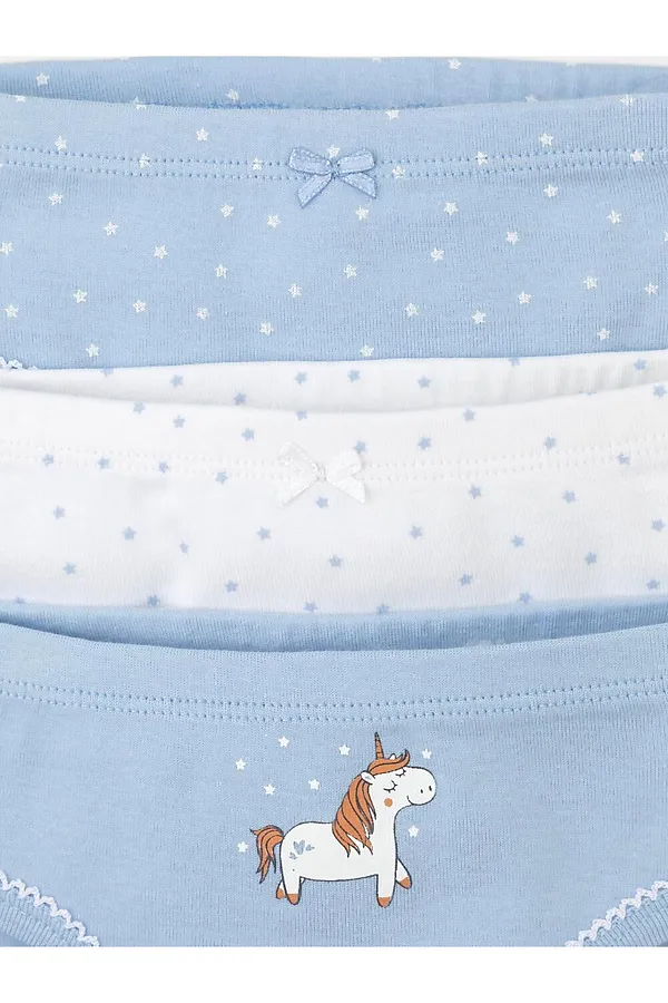 Трусы, 3 шт. CROCKID, небесно-голубой,белый,звездочки - фото 2