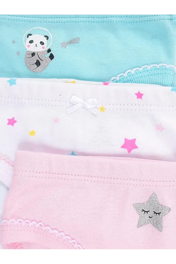 Трусы, 3 шт. CROCKID, неж.розовый,аквамарин,белый,звездопад - фото 2