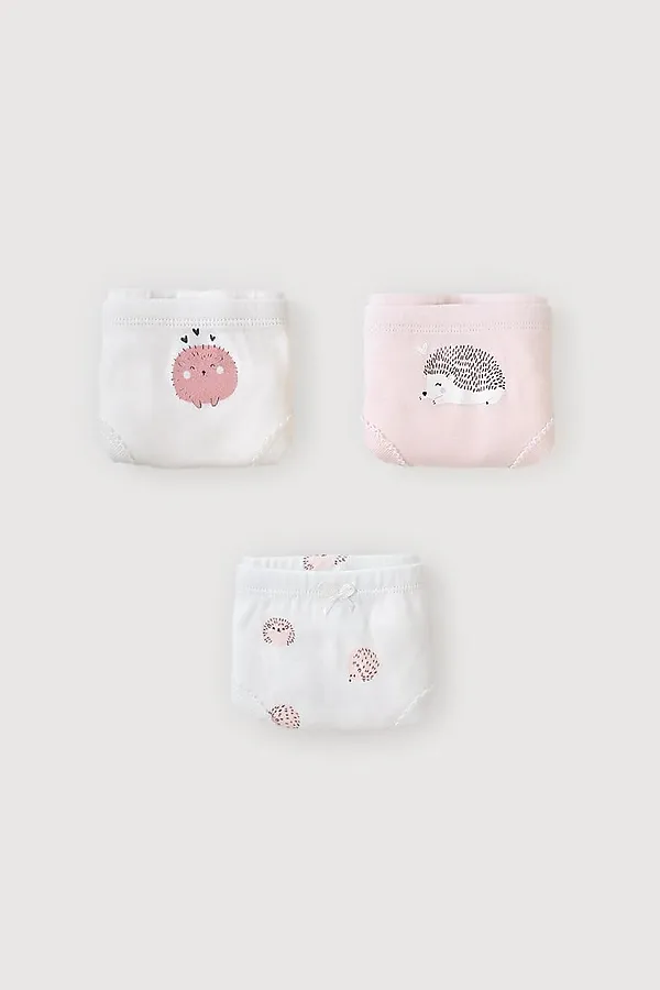 Трусы, 3 шт. CROCKID, розовая вода,сахар,ежики - фото 2