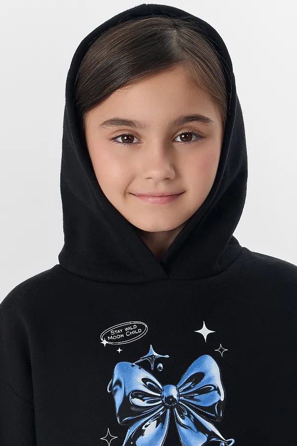 Комплект (Худи+Брюки) MARK FORMELLE, черный +печать - фото 2