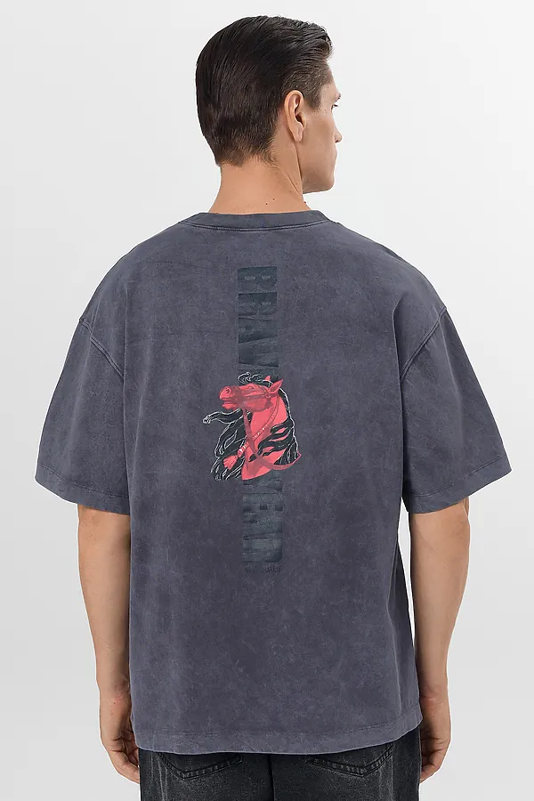 Футболка MARK FORMELLE, acid wash графит +печать - фото 2