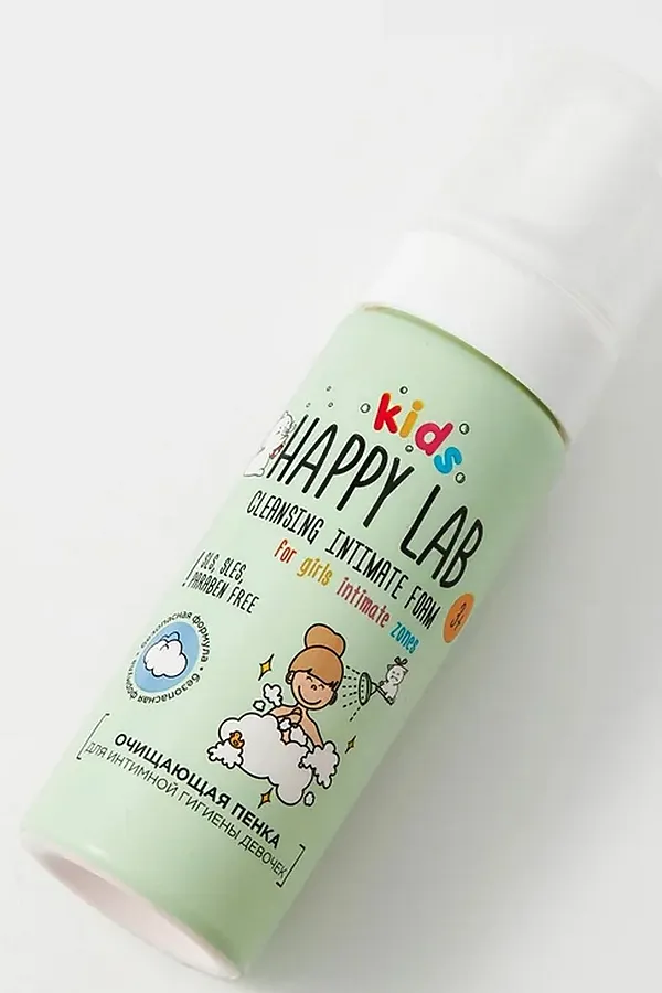 Happy Lab Kids Пенка очищающая для интимной гигиены девочек, 150 мл KRISTALLER, зелёный - фото 2