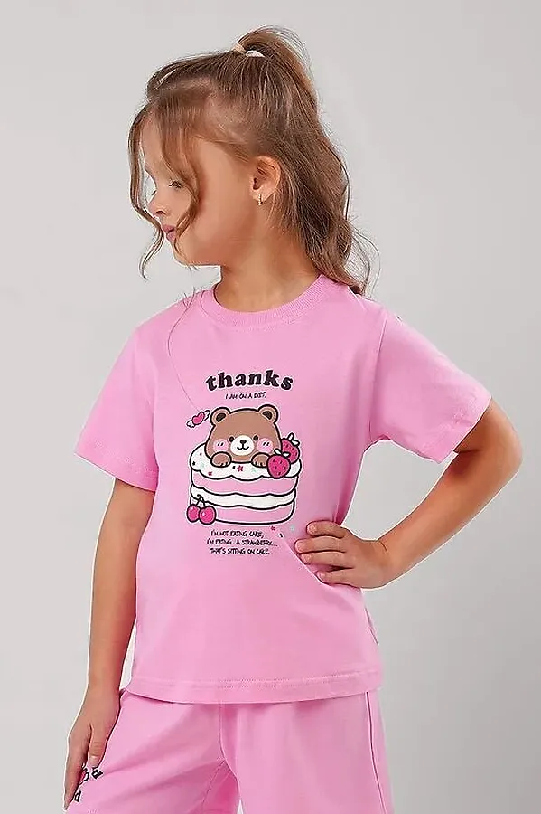 Комплект (Футболка+Шорты) CLEVER, розовый - фото 2