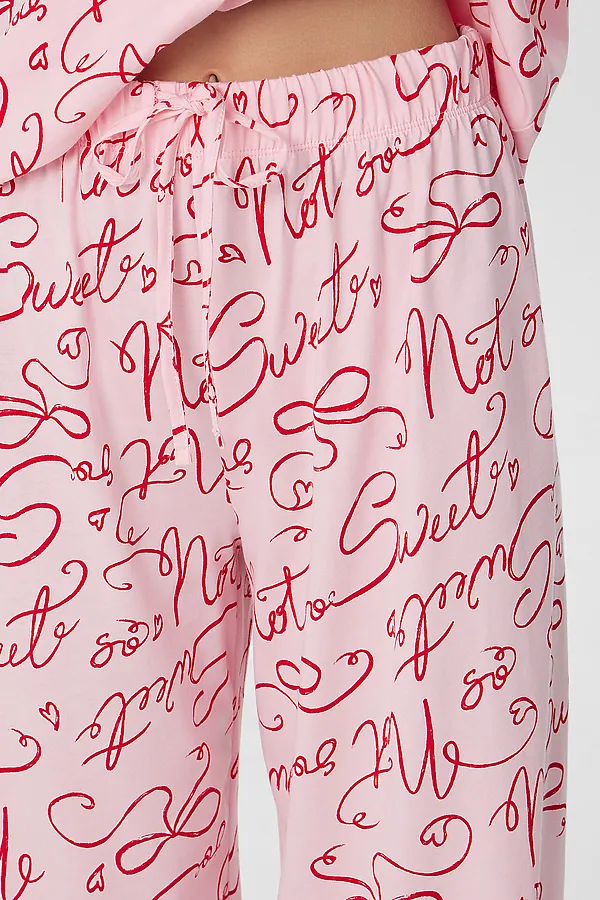 Пижама MARK FORMELLE, текст на розовом - фото 2