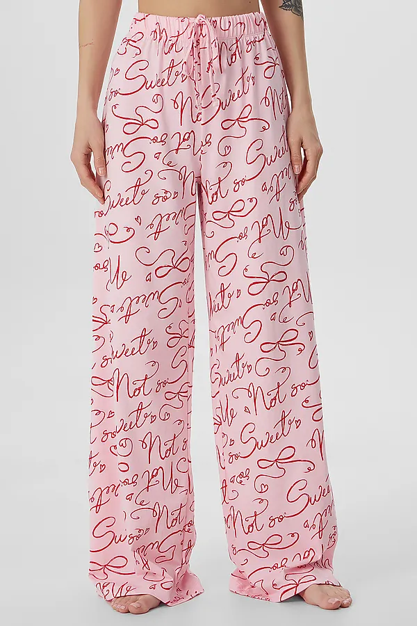 Пижама MARK FORMELLE, текст на розовом - фото 2