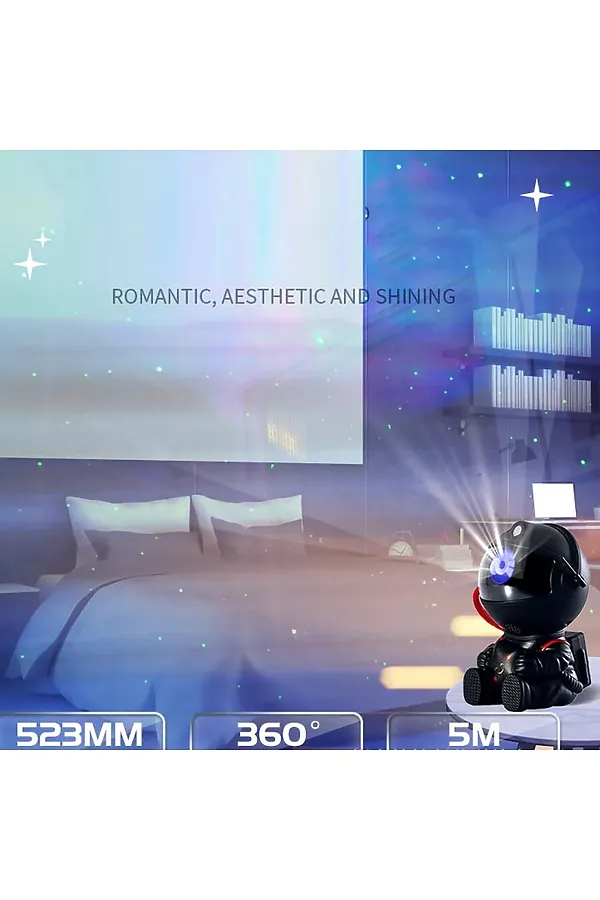 61224 Ночник проектор Космонавт НАТАЛИ, черный - фото 2