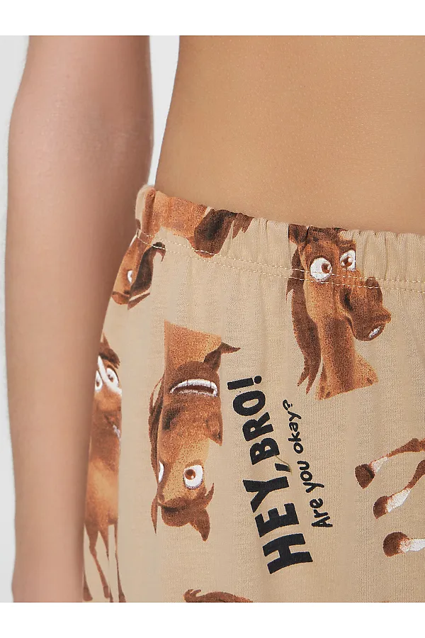 Пижама MARK FORMELLE, лошади на ирландском креме - фото 2