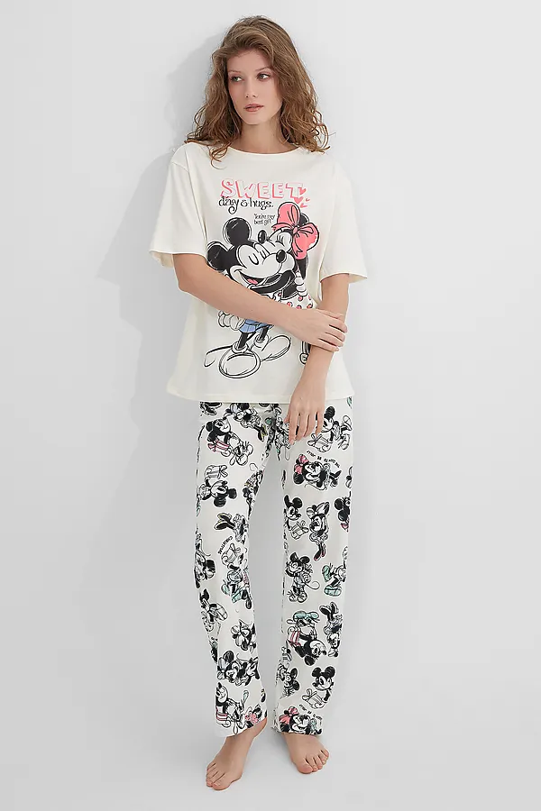 Пижама MARK FORMELLE, молочный +микки/минни на молочном - фото 2