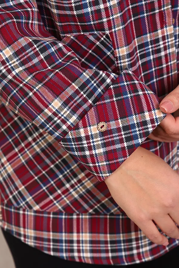 Рубашка 1094 НАТАЛИ, бордовый - фото 2