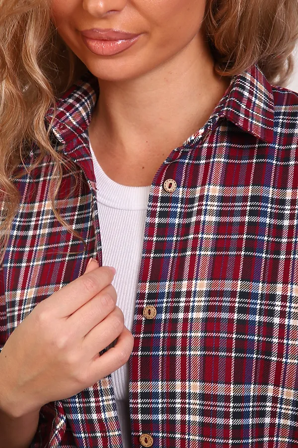 Рубашка 1094 НАТАЛИ, бордовый - фото 2