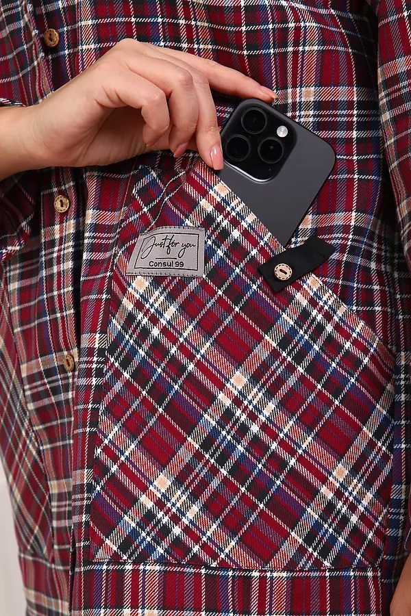 Рубашка 1094 НАТАЛИ, бордовый - фото 2