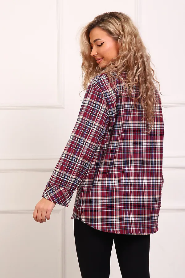 Рубашка 1094 НАТАЛИ, бордовый - фото 2