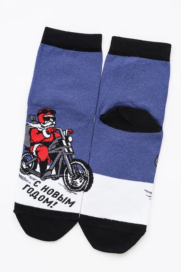 Носки стандарт Санта байкер НАТАЛИ, джинс - фото 2