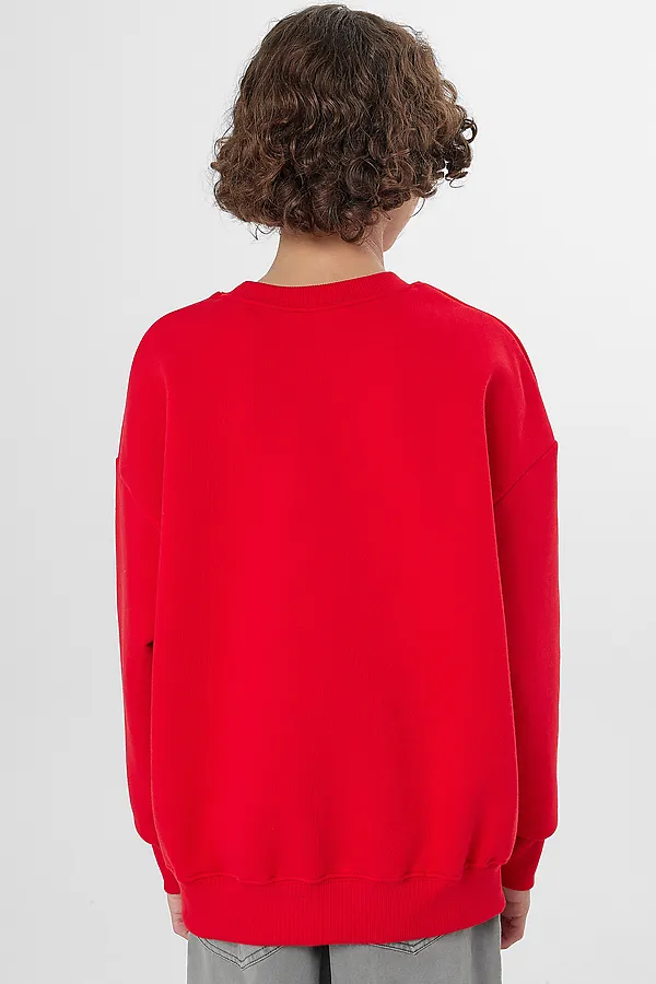Свитшот MARK FORMELLE, красный +печать1 - фото 2